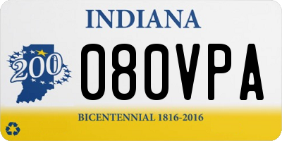 IN license plate 080VPA