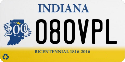 IN license plate 080VPL