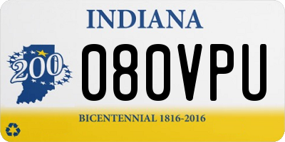 IN license plate 080VPU