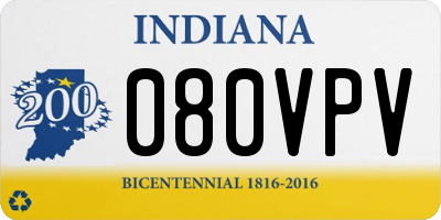 IN license plate 080VPV