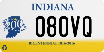 IN license plate 080VQ