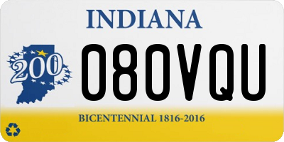 IN license plate 080VQU