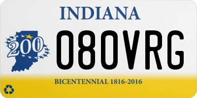 IN license plate 080VRG