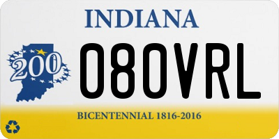 IN license plate 080VRL