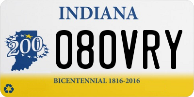 IN license plate 080VRY