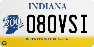 IN license plate 080VSI
