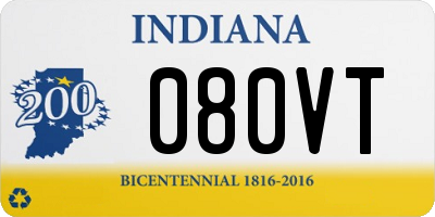 IN license plate 080VT