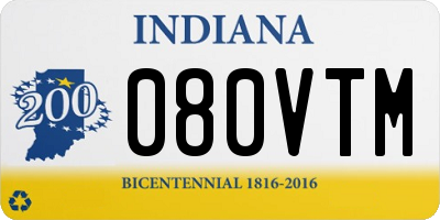IN license plate 080VTM