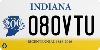 IN license plate 080VTU