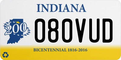 IN license plate 080VUD