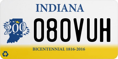 IN license plate 080VUH