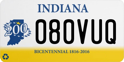 IN license plate 080VUQ