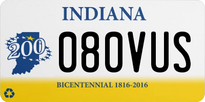 IN license plate 080VUS