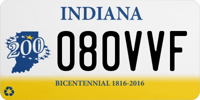 IN license plate 080VVF