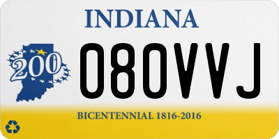 IN license plate 080VVJ