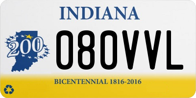 IN license plate 080VVL