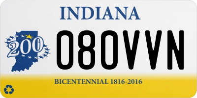 IN license plate 080VVN