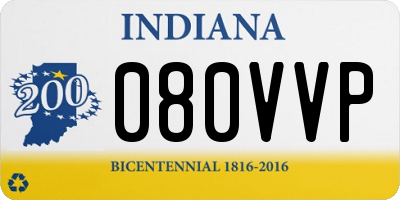 IN license plate 080VVP