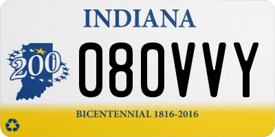 IN license plate 080VVY