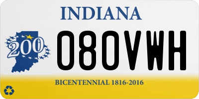 IN license plate 080VWH