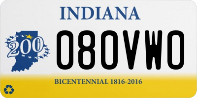 IN license plate 080VWO