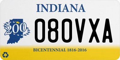 IN license plate 080VXA