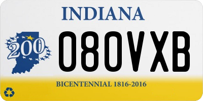 IN license plate 080VXB