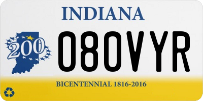 IN license plate 080VYR