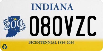IN license plate 080VZC