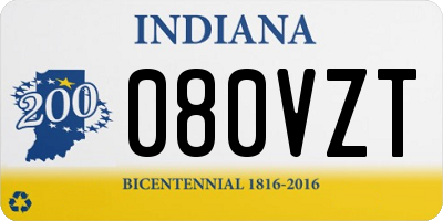IN license plate 080VZT