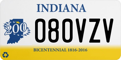 IN license plate 080VZV