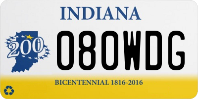 IN license plate 080WDG