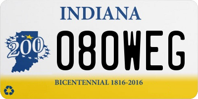 IN license plate 080WEG