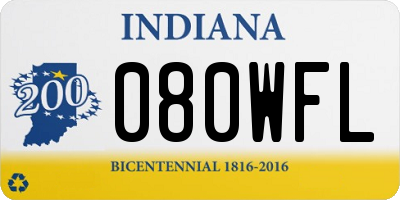 IN license plate 080WFL