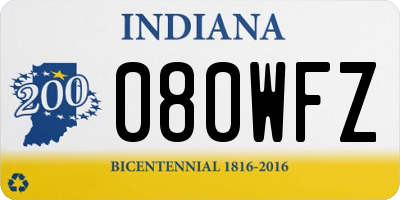 IN license plate 080WFZ