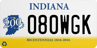IN license plate 080WGK