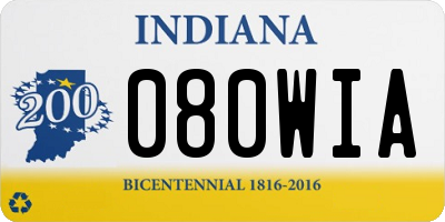 IN license plate 080WIA