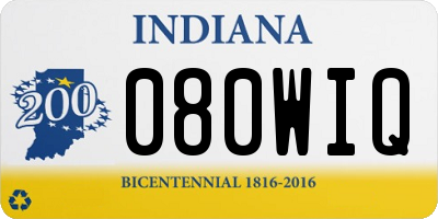 IN license plate 080WIQ