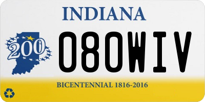 IN license plate 080WIV