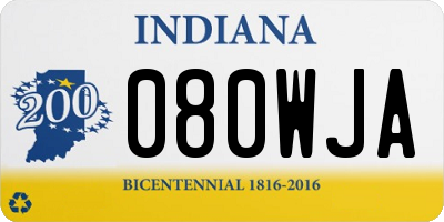 IN license plate 080WJA