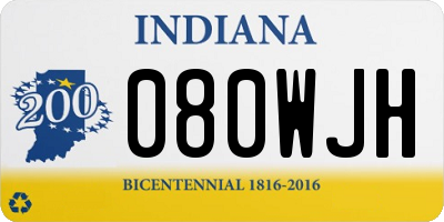 IN license plate 080WJH