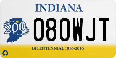 IN license plate 080WJT