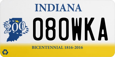 IN license plate 080WKA