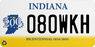 IN license plate 080WKH