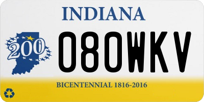 IN license plate 080WKV
