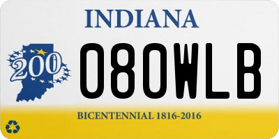 IN license plate 080WLB