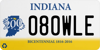 IN license plate 080WLE