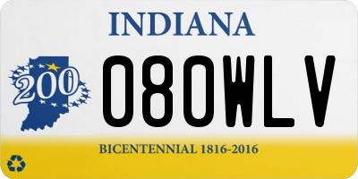 IN license plate 080WLV