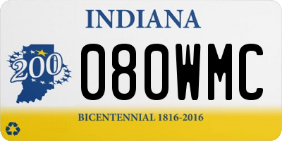 IN license plate 080WMC