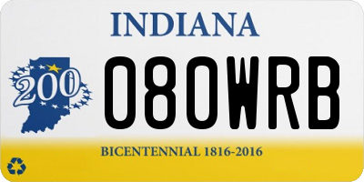 IN license plate 080WRB